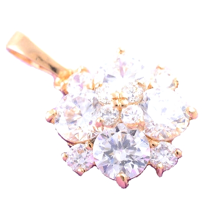 White Topaz Gemstone 14K Gold Filled Pendant