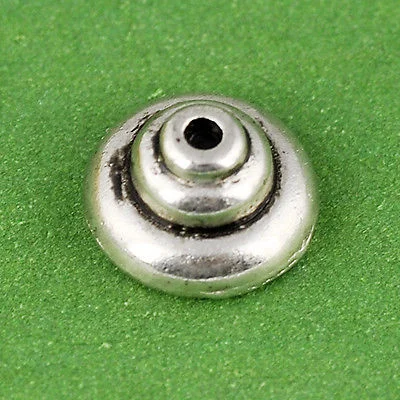 TIBET Silver Plated Spacer Bead Caps 2*9*5 mm