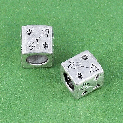  Alloy Spacer Loose Big Hole Beads Charms Bracelets 7*7 mm&nbsp;  Price $7.99 &nbsp;Item #0099b Details Material: Alloy Color: Tibetan Silver Size: 7*7 mm Hole Size: 1mm ( 1 inches=25.4mm/1mm=0.0393 inches) 