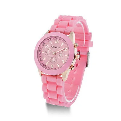 Unisex Geneva Silicone Jelly Gel Quartz Analog Sports Wrist Watch