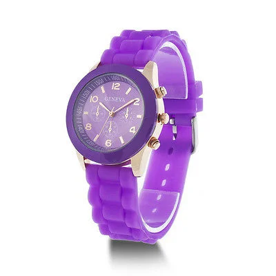Geneva Silicone Jelly Gel Quartz Analog Sports Wrist Watch