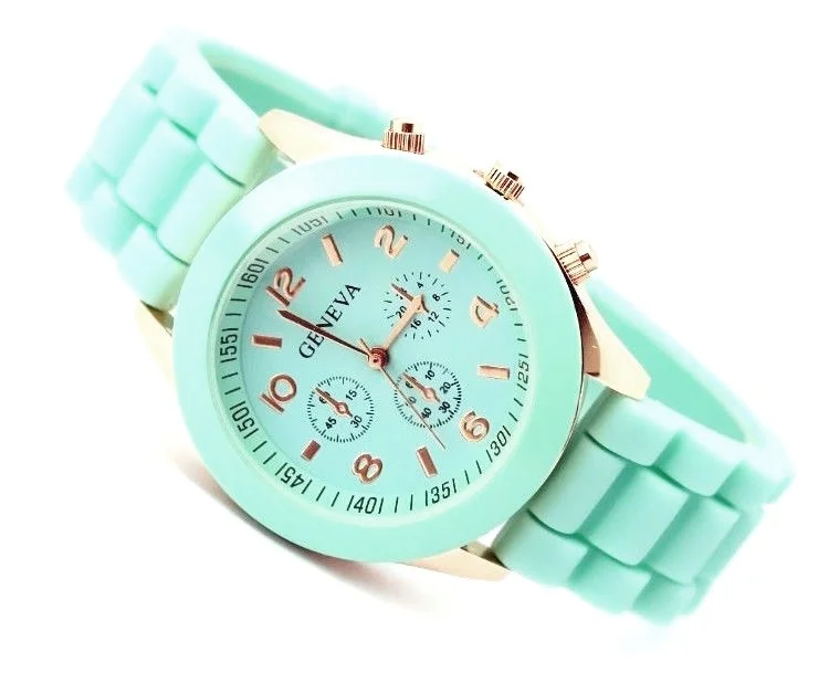 Unisex Geneva Silicone Jelly Gel Quartz Analog Sports Writs Watch