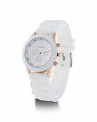 Geneva Silicone Jelly Gel Quartz Analog Sports Wrist Watc