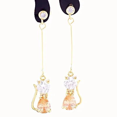 Charming Citrine Gemstone 14K Gold Filled Dangle Earrings Jewelry