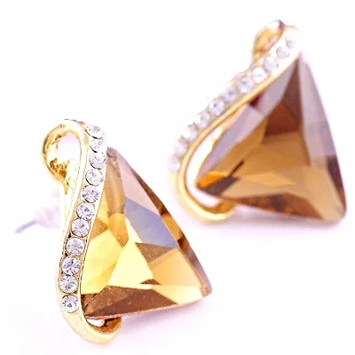 Citrine Gemstone 14k Gold Filled Earrings Jewelry