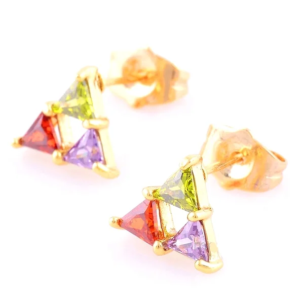 MULTI-COLOR Gems 14K Gold Filled Earrings