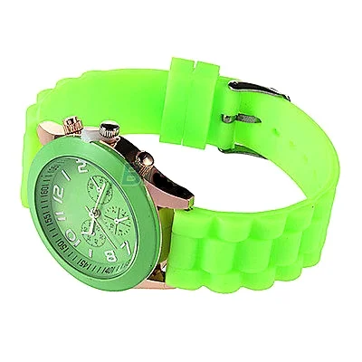 Sport Silicone Jelly Geneva Quartz Analog Wrist Watch