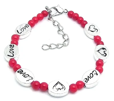 Handmade Tibetan Silver Beaded Charm Bracelet