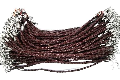 Fashion Leather Brown Bracelet 21CM DIY