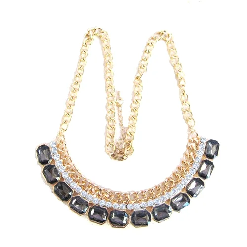 Vintage Jewelry Necklace Chain Statement Bubble Bib Chunky Collar