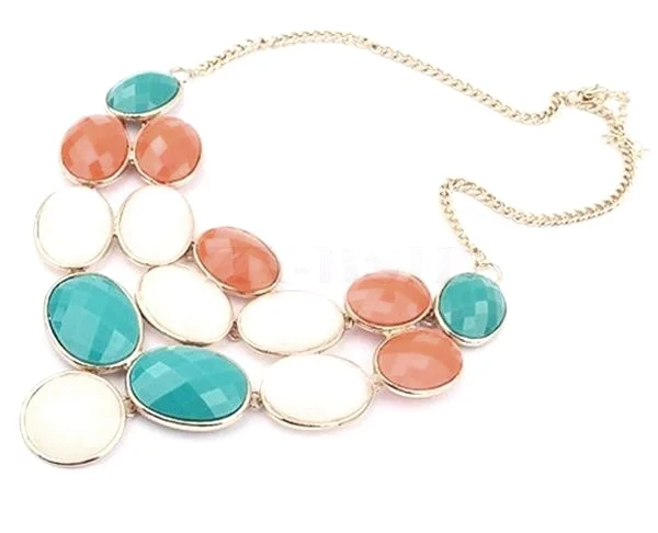 Fashion Mixed Style Bib Statement Necklace 