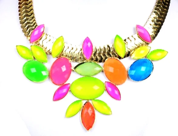 Jewelry Fashion Style Bubble Bib Choker Statement Necklaces 