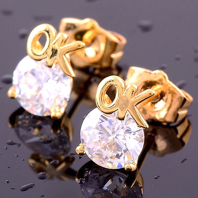 14k Yellow Gold Filled Earrings Ear Stud Jewelry