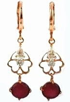 10k Gold Rose Earrings