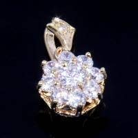 Pendant Eye-Catching white Topaz 18k Gold Fashion Jewelry