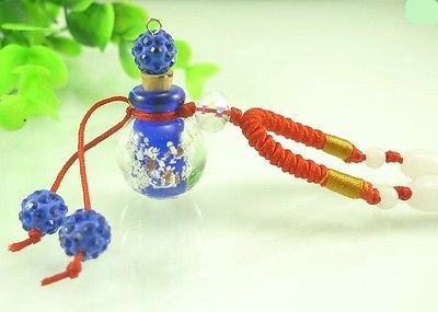 Beautiful Murano Glass Perfume Bottle Pendant Necklace