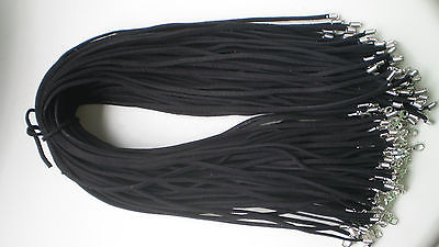 Black Suede Leather String 20 Inch Necklace Cords