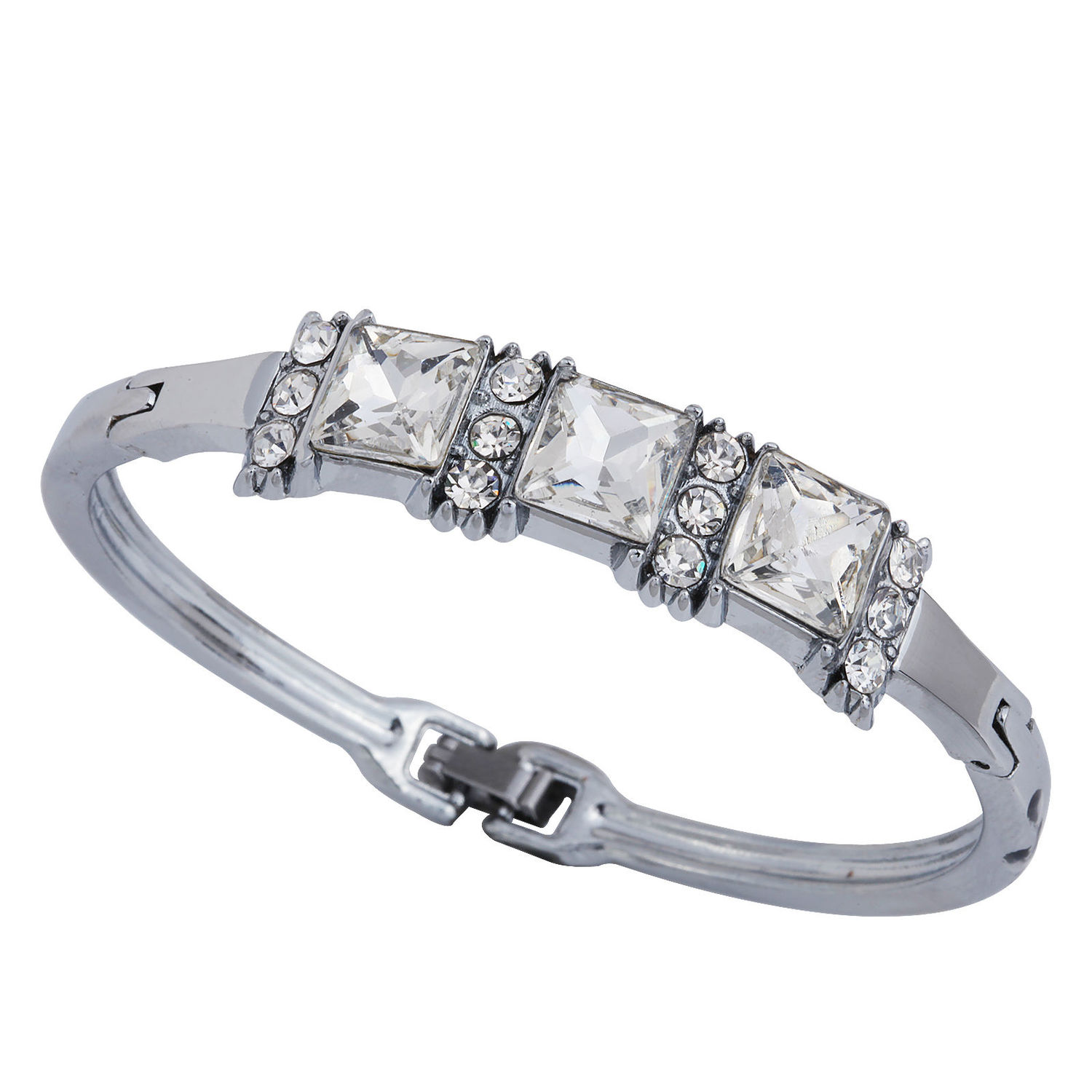 Fashion Jewelry Gift Silver Bangle Mating Charming Crystal Bracelet