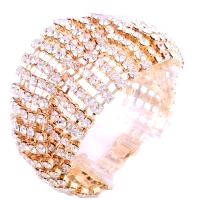 14K Gold Filled Clear Crystal Bracelet