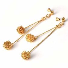 Pretty 18K Solid Yellow GF  Hoop Earring