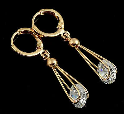 14k Yellow Gold Drop Earrings