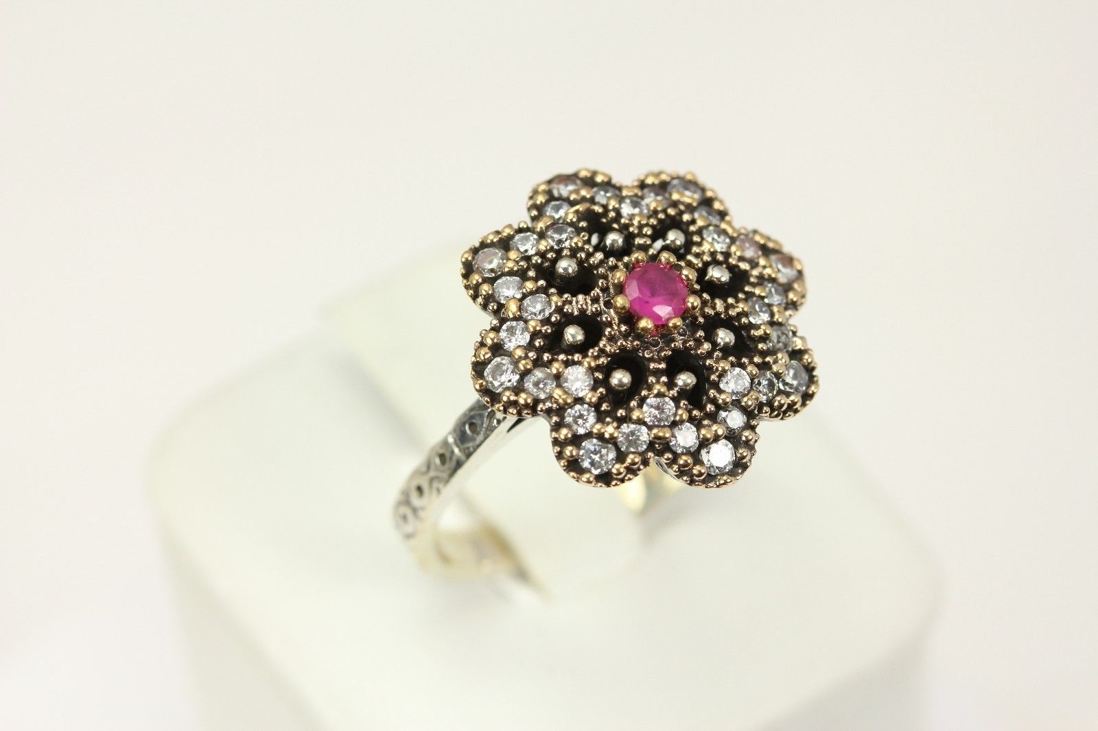 Emerald Ruby Topaz 925K Sterling Silver