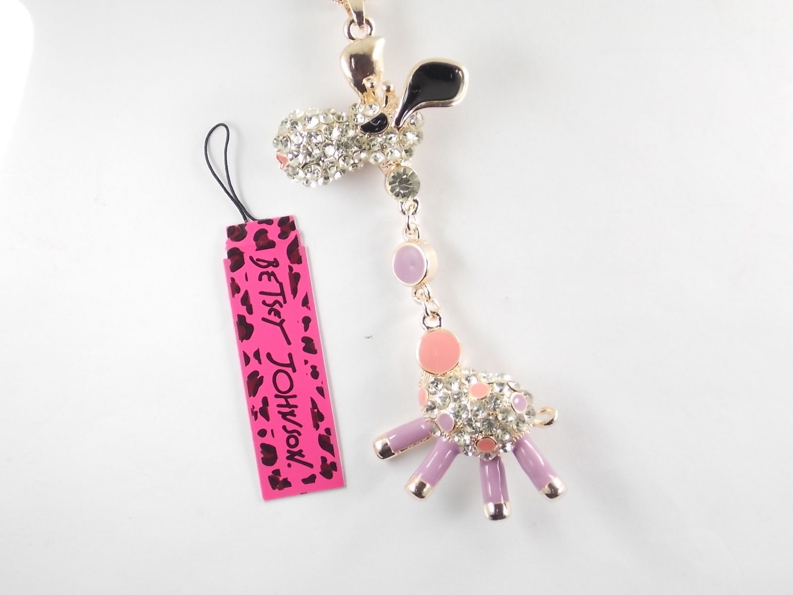 Betsey Johnson Crystal Giraffe Pendant Necklace