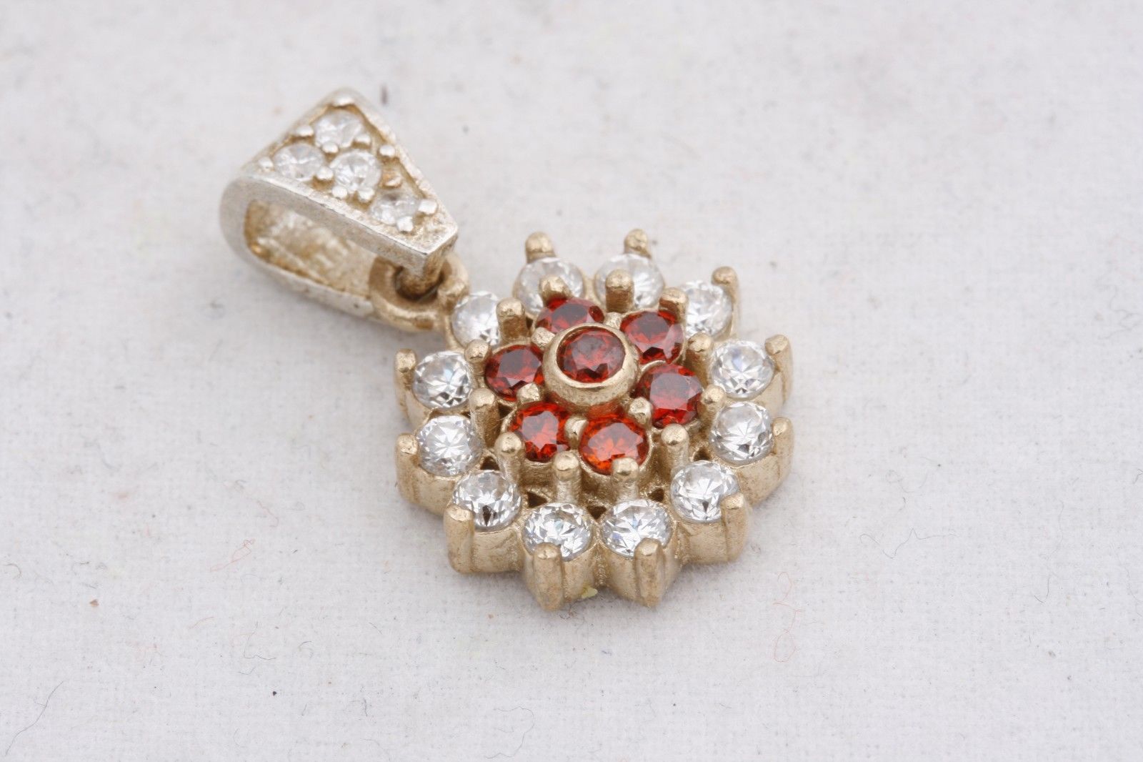 Ruby Topaz 925k Sterling Silver Pendant