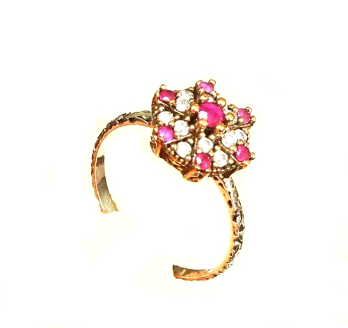 RUBY TOPAZ 925K STERLING SILVER RING