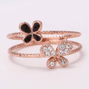 18k Rose Gold Filled White Sapphire Ring