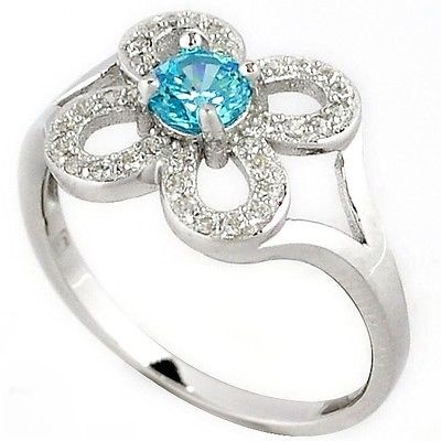 3.77cts Blue Topaz Quartz White Topaz 925 Silver Cocktail Ring
