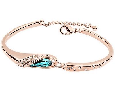 10k Rose Gold Filled AAA CZ Crystal Bracelet