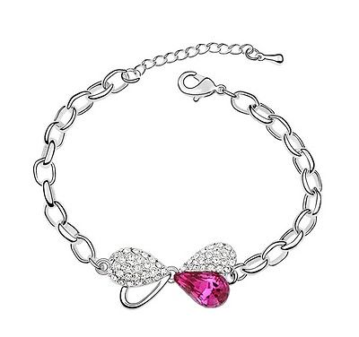 10k White Gold Filled AAA CZ Crystal Bracelet