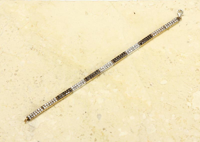 Topaz Onyx 925k Sterling Silver Bracelet