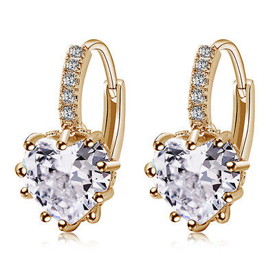 Attractive 18k Rose Gold Filled Twinkling Sapphire Earrings