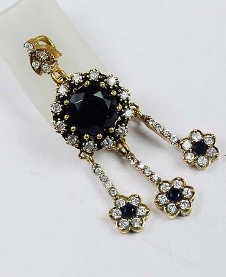 Sapphire Topaz 925k Sterling Silver Pendant