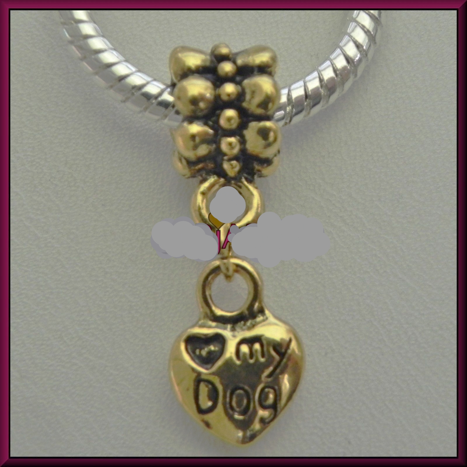 Gold Tone Love My Dog Paw Heart Charm Fits Jewelry