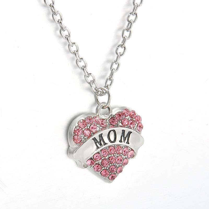 Crystal Love Heart Pendant Chain Fashion Necklace