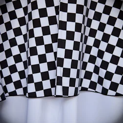 Black & White Check Available In: 90" Round