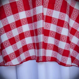 Red & White Check Available In: 90" Round
