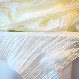 Ivory Crinkle Available In: 84" Square