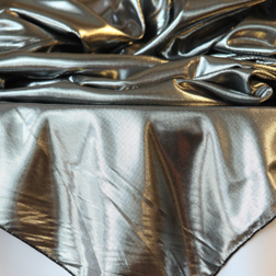 Silver Liquid Lame Available In: 84" Square
