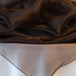 Chocolate Organza Available In: 90" Square