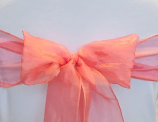 Dark Coral Organza