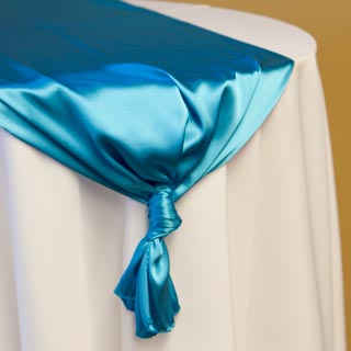 Turquoise Satin Runner
