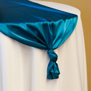 Teal Satin Runner