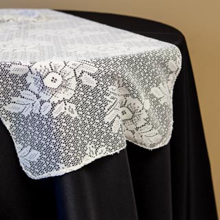 Large Floral Ivory Lace