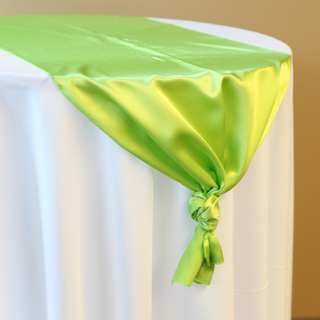 Lime Green Satin Runner