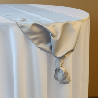Silver Satin Runner