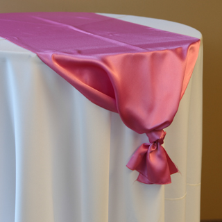 Hot Pink Satin Runner
